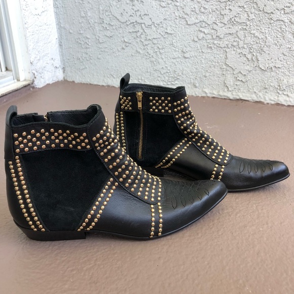 Anine Bing Charlie Boots Gold Studs - Picture 4 of 5